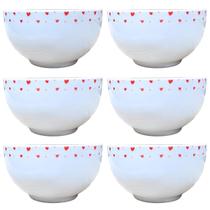 Kit 6 Tigela Bowl Cumbuca Sopa Sorvete 500ml - Porcelana