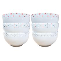 Kit 6 Tigela Bowl Cumbuca Sopa Sorvete 500ml - Porcelana