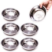 Kit 6 Tigela Bowl Em Inox Para Sobremesas Porções Pet 17x4cm Kit 6 Tigela Bowl Em Inox Para Sobremesas Porções Pet 17x4cm