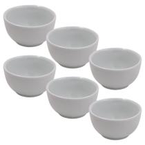 Kit 6 Tigela Cumbuca Porcelana Branca 500ml Sopas Caldos Feijoada Refratário Açaí Feijoada Feijão Amendoins Petiscos