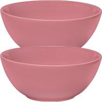 Kit 6 Tigela Rosa Color Sobremesa Salada Bowl Pequena 600ml