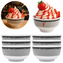 Kit 6 Tigelas Bowl 400ml Pote de Melamina Oriental