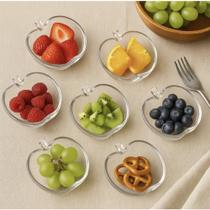 Kit 6 Tigelas Bowl Saladeiras de Vidro 245ml Formato Maçã