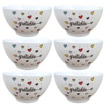 Kit 6 Tigelas Cumbucas Servir Sopa Açai 500ml - Porcelana