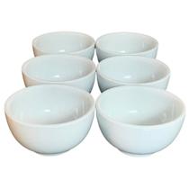 Kit 6 Tigelas Cumbucas Sopa Açaí Arroz 600ml Porcelana Branca Forno e Microondas Kit 6 Tigelas Cumbucas Sopa Açaí Arroz 600ml Porcelana Branca Forno e Microondas