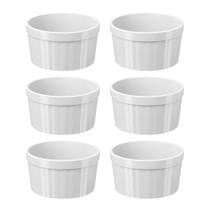 Kit 6 Tigelas Ramekin Uno 220ml Cada Branco Brinox Kit 6 Tigelas Ramekin Uno 220ml Cada Branco Brinox