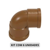 Kit 6 tigre joelho soldável 90 50mm Kit 6 tigre joelho soldável 90 50mm