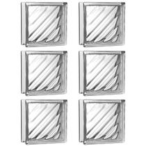 Kit 6 Tijolos Bloco De Vidro Ondulado 19x19x8 Tradestar Kit 6 Tijolos Bloco De Vidro Ondulado 19x19x8 Tradestar