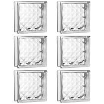 Kit 6 Tijolos Bloco De Vidro Xadrez 19X19X8 Tradestar Kit 6 Tijolos Bloco De Vidro Xadrez 19X19X8 Tradestar