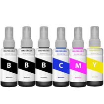 Kit 6 Tinta Compatível T664 Secagem Rápida Para L575 L1300 Epson