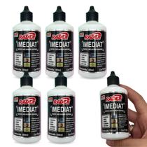 Kit 6 Tinta Para Carimbo Preta Secagem Rápida Para Plástico 100ml Radex Kit 6 Tinta Para Carimbo Preta Secagem Rápida Para Plástico 100ml Radex