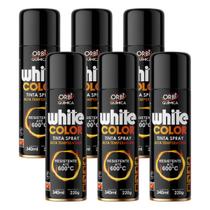 Kit 6 Tinta Spray Alta Temperatura Preto 340ml/220g Orbi