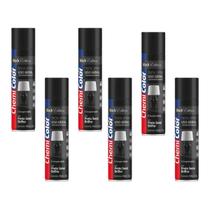 Kit 6 Tinta Spray Chemicolor Preto Brilhante 400ml Premium