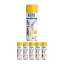 Kit 6 Tinta Spray Uso Geral Amarelo 350ml - Tekbond Kit 6 Tinta Spray Uso Geral Amarelo 350ml - Tekbond