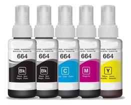 KIT 6 Tintas 664 L-120 L-375 L-395 L-365 L-355 L-220 L-1300 L-800 - InkTank