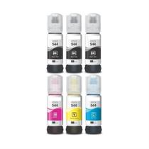 Kit 6 tintas compativel para t544 l3110 l3150 l3250 bk y c m eps