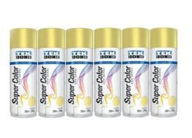 Kit 6 Tintas Spray Dourado 350ML Tekbond