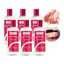 Kit 6 Tira Manchas de Henna da Pele Removedor Sabonete Líquido Suaveness Soft Hair 100ml