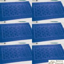 Kit 6 Toalha De Piso Para Banheiro Geométrico Jogo Toalhas Saída De Box Tapete Banho Atoalhado Para Pés 100 Algodão 44 X 65 Cm Renova Enxovais