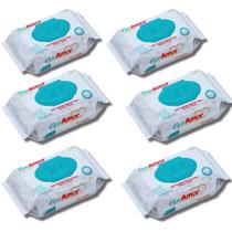 Kit 6 Toalha / Lenços Umedecidos Premium Infantil Puro Amor Com 100 Unidades Cada