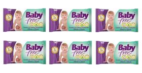 Kit 6 Toalha Umedecida Baby Free 50 Unidades - QLB Kit 6 Toalha Umedecida Baby Free 50 Unidades - QLB