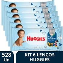 Kit 6 Toalha Umedecida Huggies Tripla Proteção 88Un -Huggies