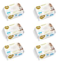 Kit 6 Toalha Umedecida Mili Love & Care 96 Unidades - Mili