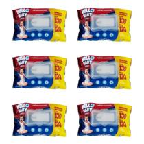 Kit 6 Toalha Umedecidas Descartáveis Bebê Lenço HELLO BABY Com 130 Unidades 780 lenços Kit 6 Toalha Umedecidas Descartáveis Bebê Lenço HELLO BABY Com 130 Unidades 780 lenços