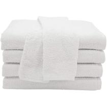 Kit 6 toalhas algodão pra salão de beleza barbearia branca lisa