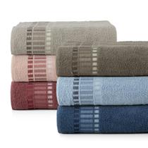 Kit 6 Toalhas Banho 130x62cm Bossa 340g Cores Sortidas - Casa com amor Kit 6 Toalhas Banho 130x62cm Bossa 340g Cores Sortidas - Casa com amor