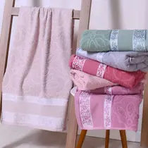 Kit 6 Toalhas Banho Barra Jacquard Karícia Sortido - Bene Casa