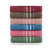 Kit 6 Toalhas De Banho Teka Escala Cores Sortidas 280 gm 100 Algodão