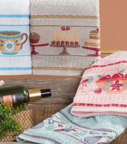 Kit 6 Toalhas de Cozinha Gourmet Pano de Copa 100 Algodão Bordado 46x70 cm Atoalhada Cozinha Valletex Kit 6 Toalhas de Cozinha Gourmet Pano de Copa 100 Algodão Bordado 46x70 cm Atoalhada Cozinha Valletex