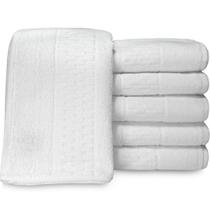 Kit 6 Toalhas de Rosto Hotel Madri Teka Profiline 440g Hotelaria Pousada Lavagem Industrial 48 x 80