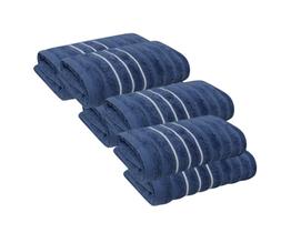 Kit 6 Toalhas de Rosto Leve Macia Ondulada Jacquard Wave Corttex AZUL Kit 6 Toalhas de Rosto Leve Macia Ondulada Jacquard Wave Corttex AZUL