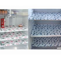 Kit 6 Toalhas Para Geladeira Estampa Galinha e Pinguim Azul