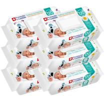 Kit 6 Toalhas Umedecidas Aloe Vera Camomila Proteção Cuidado