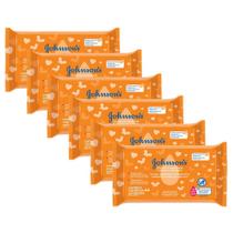 Kit 6 Toalhas Umedecidas Johnson's Baby Limpeza e Suavidade 44un cada