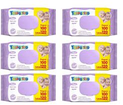 Kit 6 Toalhas Umedecidas Tropolino 120 Unidades - Hygieline