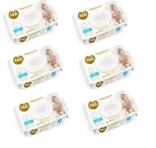 Kit 6 Toalhinha Umedecida Com Tampa Love&Care 48 Unid - Mili Kit 6 Toalhinha Umedecida Com Tampa Love&Care 48 Unid - Mili