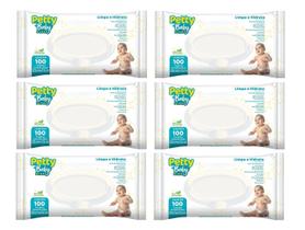 Kit 6 Toalhinha Umedecida Petty Baby 100 Unidades - Eurofral Kit 6 Toalhinha Umedecida Petty Baby 100 Unidades - Eurofral