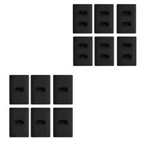 Kit 6 Tomadas Preta 2P+T 20A/250V Com Placa Habitat + 6 Tomadas Duplas 20A - Fame Kit 6 Tomadas Preta 2P+T 20A/250V Com Placa Habitat + 6 Tomadas Duplas 20A - Fame