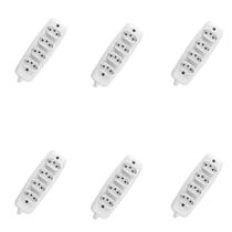 Kit 6 Tomadas Quádruplas Bipolar Ilumi 1634 10A 250V Cinza Ideal Parede Residencial Comercial Kit 6 Tomadas Quádruplas Bipolar Ilumi 1634 10A 250V Cinza Ideal Parede Residencial Comercial