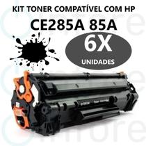 KIT 6 Toner Compatível Universal Ce285a Cb435a Cb436a Para Impressora P1102w M1132 M1212 M1210