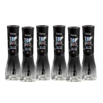 Kit 6 Top Glass Dailus Top Coat Efeito Gel Profissional 8ml