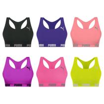 Kit 6 Tops Puma Nadador Sem Costura Feminino