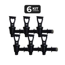 Kit 6 torneira para botijao 4,6,9,5 l original chef line