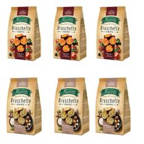 Kit 6 Torradas Bruschette Cogumelo & Tomate Azeitona Maretti