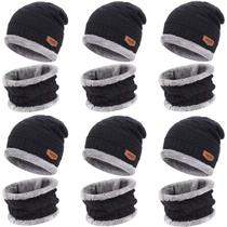 kit 6 touca gorro cachecol forrada unissex adulto infantil estiloso frio inverno