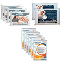 Kit 6 Trav. Misto Conforto 4 Macios e 2 Nasa com 6 Capas Kit 6 Trav. Misto Conforto 4 Macios e 2 Nasa com 6 Capas